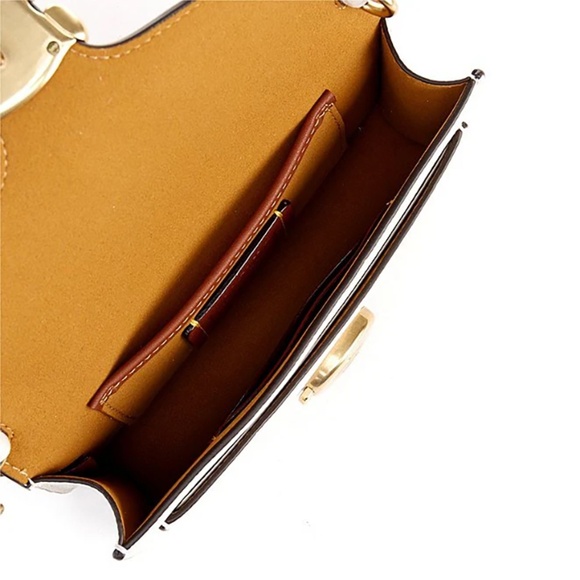 Coach Tabby Pebbled Leather Wristlet Crossbody - Chalk/Brass CJ925 - Picture 3 of 9